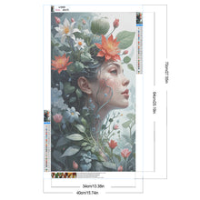 Load image into Gallery viewer, Girl-Full Round Diamond Painting-40x70cm-Large Size