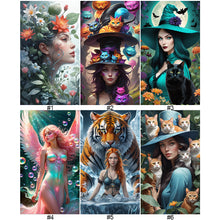 Load image into Gallery viewer, Girl-Full Round Diamond Painting-40x70cm-Large Size