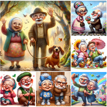 Load image into Gallery viewer, Funny Grandma-Full Round Diamond Painting-30x30cm