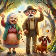 Load image into Gallery viewer, Funny Grandma-Full Round Diamond Painting-30x30cm