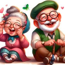 Load image into Gallery viewer, Funny Grandma-Full Round Diamond Painting-30x30cm