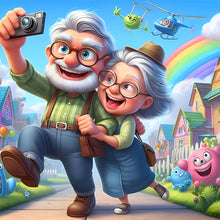 Load image into Gallery viewer, Funny Grandma-Full Round Diamond Painting-30x30cm