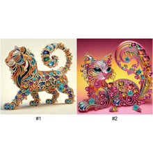 Load image into Gallery viewer, Lion cat-Partial Special Diamond-30x30cm
