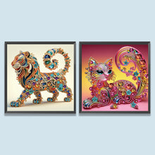 Load image into Gallery viewer, Lion cat-Partial Special Diamond-30x30cm