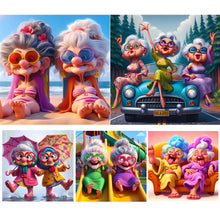 Load image into Gallery viewer, Funny Grandma-Full Round Diamond Painting-40x40cm