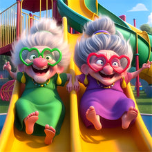 Load image into Gallery viewer, Funny Grandma-Full Round Diamond Painting-40x40cm