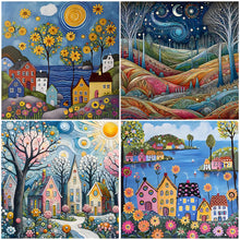 Load image into Gallery viewer, Color House-Full Round Diamond Painting-40x40cm