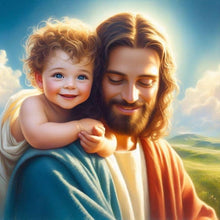 Load image into Gallery viewer, Jesus Girl-Full Round Diamond Painting-40x40cm