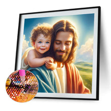 Load image into Gallery viewer, Jesus Girl-Full Round Diamond Painting-40x40cm