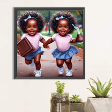 Load image into Gallery viewer, Jesus Girl-Full Round Diamond Painting-40x40cm