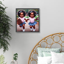 Load image into Gallery viewer, Jesus Girl-Full Round Diamond Painting-40x40cm