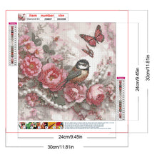 Load image into Gallery viewer, Butterfly Flowers-Full Round Diamond Painting-30x30cm