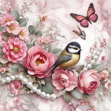 Load image into Gallery viewer, Butterfly Flowers-Full Round Diamond Painting-30x30cm