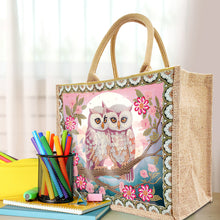Load image into Gallery viewer, Butterfly Owl-Diamond Painting Shopping Bag(With Two Carvas)