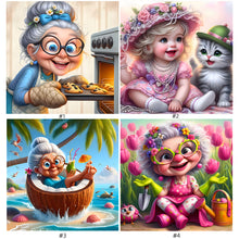 Load image into Gallery viewer, Funny Granny-Full Round Diamond Painting-30x30cm