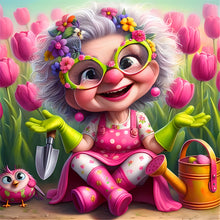 Load image into Gallery viewer, Funny Granny-Full Round Diamond Painting-30x30cm