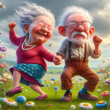 Load image into Gallery viewer, Funny Grandma-Full Round Diamond Painting-40x40cm