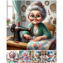Load image into Gallery viewer, Funny Granny-Full Round Diamond Painting-30x30cm