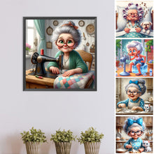 Load image into Gallery viewer, Funny Granny-Full Round Diamond Painting-30x30cm