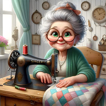 Load image into Gallery viewer, Funny Granny-Full Round Diamond Painting-30x30cm