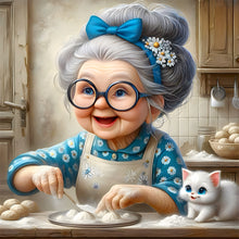 Load image into Gallery viewer, Funny Granny-Full Round Diamond Painting-30x30cm