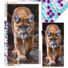 Load image into Gallery viewer, Cougar-Full Round Diamond Painting-45x85cm