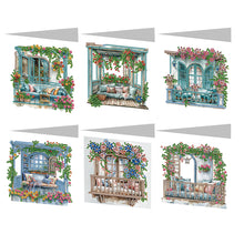 Load image into Gallery viewer, 6Pcs/Set Rainbow Garden-Diamond Greeting Cards