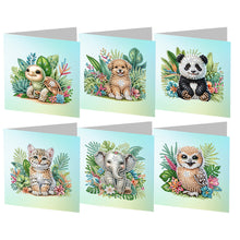 Load image into Gallery viewer, 6Pcs/Set Rainbow Garden-Diamond Greeting Cards