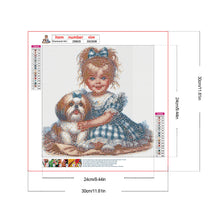 Load image into Gallery viewer, Life of Pets Girl-Full Round Diamond Painting-30x30cm