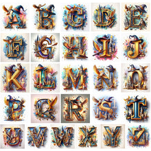 Load image into Gallery viewer, Harry Potter 26 Alphabet-Full Square Diamond Painting-30x30cm