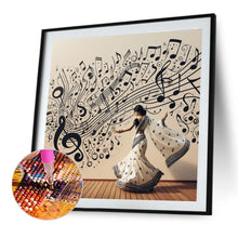 Load image into Gallery viewer, Piano Girl-Full Round Diamond Painting-40x40cm