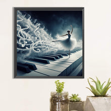 Load image into Gallery viewer, Piano Girl-Full Round Diamond Painting-40x40cm