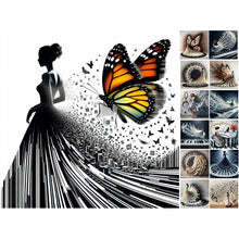 Load image into Gallery viewer, Piano Girl-Full Round Diamond Painting-40x40cm