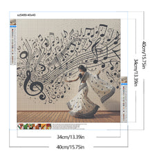 Load image into Gallery viewer, Piano Girl-Full Round Diamond Painting-40x40cm
