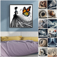 Load image into Gallery viewer, Piano Girl-Full Round Diamond Painting-40x40cm