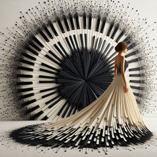 Load image into Gallery viewer, Piano Girl-Full Round Diamond Painting-40x40cm