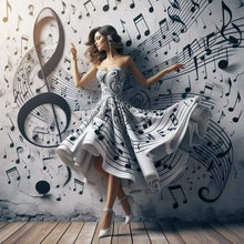 Load image into Gallery viewer, Piano Girl-Full Round Diamond Painting-40x40cm