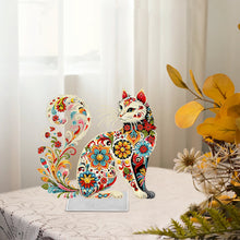 Load image into Gallery viewer, Cat-Single Side Drill- Acrylic Diamond Desktop Ornament