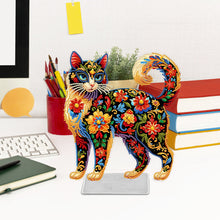 Load image into Gallery viewer, Cat-Single Side Drill- Acrylic Diamond Desktop Ornament