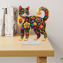 Load image into Gallery viewer, Cat-Single Side Drill- Acrylic Diamond Desktop Ornament