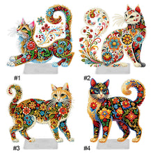Load image into Gallery viewer, Cat-Single Side Drill- Acrylic Diamond Desktop Ornament