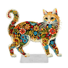 Load image into Gallery viewer, Cat-Single Side Drill- Acrylic Diamond Desktop Ornament