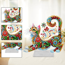 Load image into Gallery viewer, Cat-Single Side Drill- Acrylic Diamond Desktop Ornament
