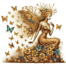 Load image into Gallery viewer, Butterfly Girl-Partial Special Diamond Painting-30x30cm