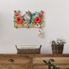 Load image into Gallery viewer, Hummingbird Flower-Diamond Art Craft Wall Hooks