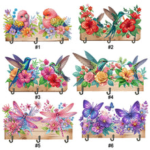 Load image into Gallery viewer, Hummingbird Flower-Diamond Art Craft Wall Hooks