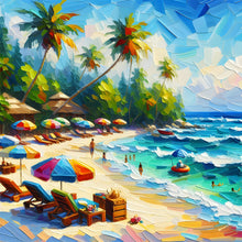 Load image into Gallery viewer, Beach-Full Round Diamond Painting-30x30cm