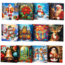 Load image into Gallery viewer, 12Pcs/Set Christmas-Diamond Greeting Cards