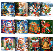Load image into Gallery viewer, 12Pcs/Set Christmas-Diamond Greeting Cards