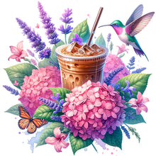 Load image into Gallery viewer, Coffee Flower-Full Round Diamond Painting-40x40cm